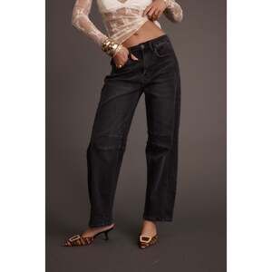 12th Tribe Muse Washed Black Barrel Denim Jeans Size 3030